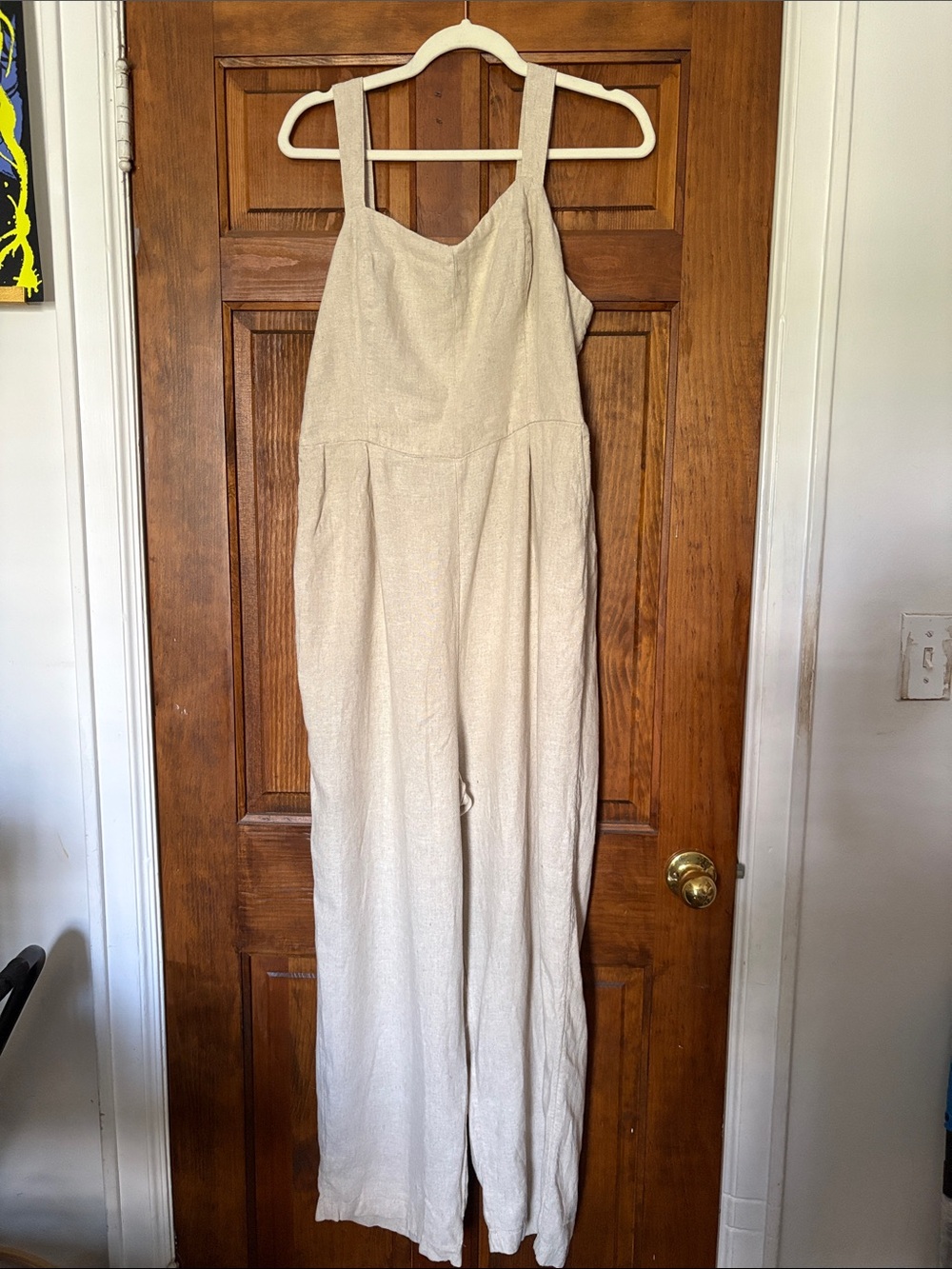 Old Navy Cream Wide-Leg Jumpsuit